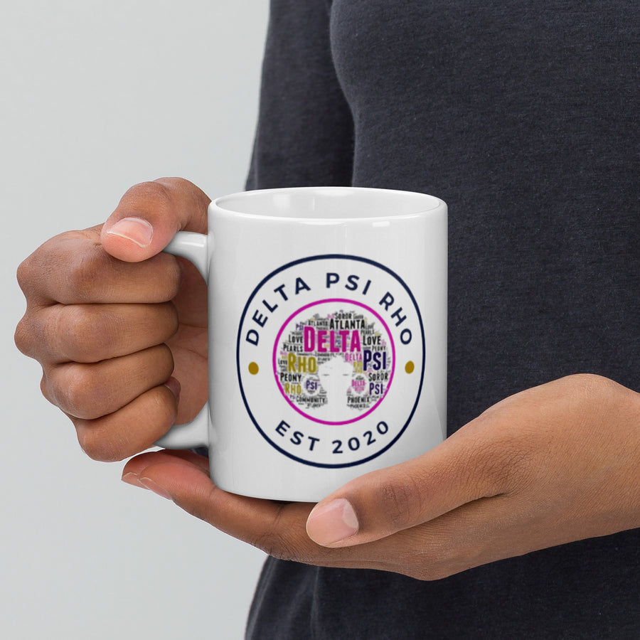 Delta Psi Rho Est. 2020 White Glossy Mug